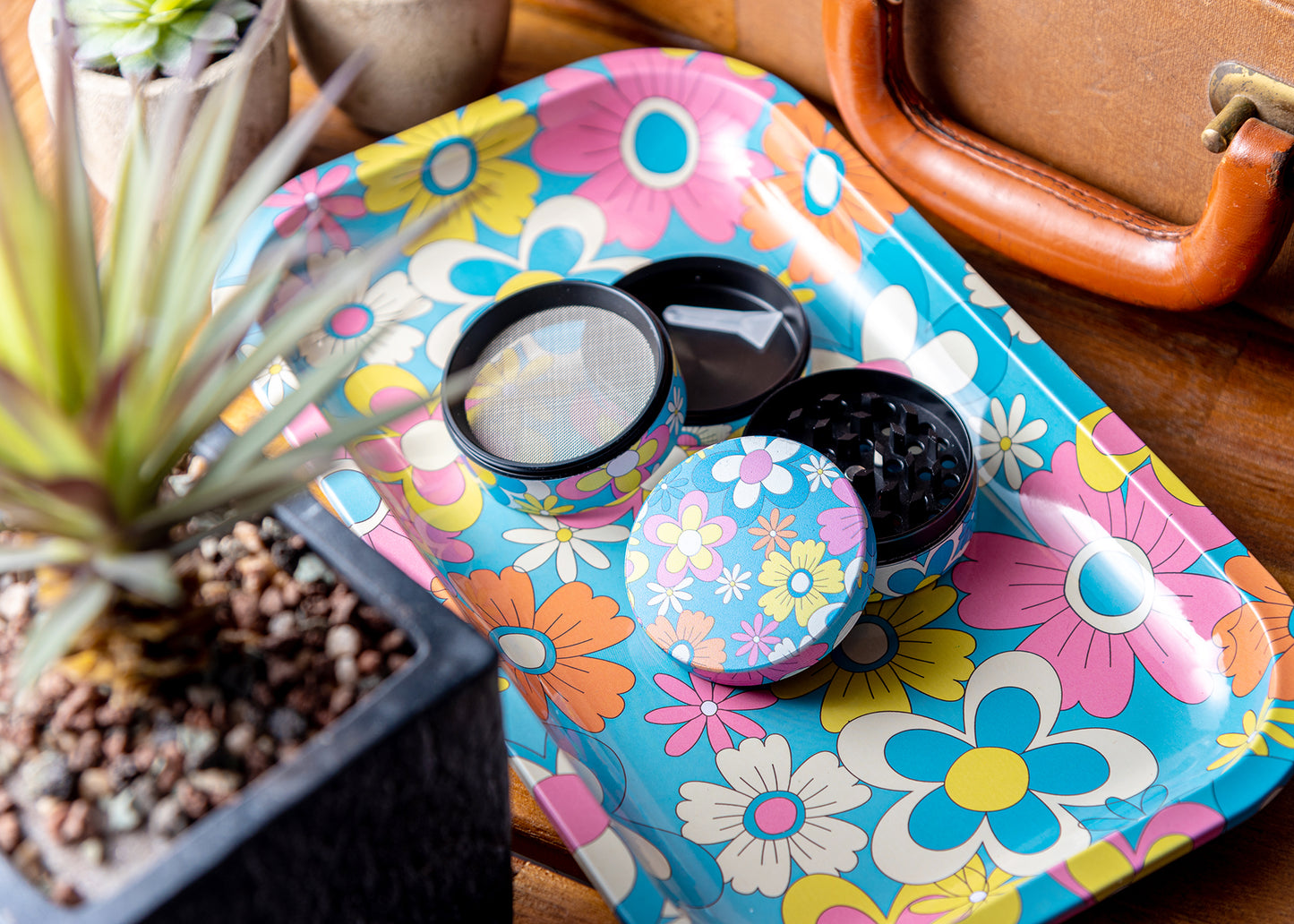 Retro Flowers | Burrito Tray & Cheese Shredder Bundle Gift Set