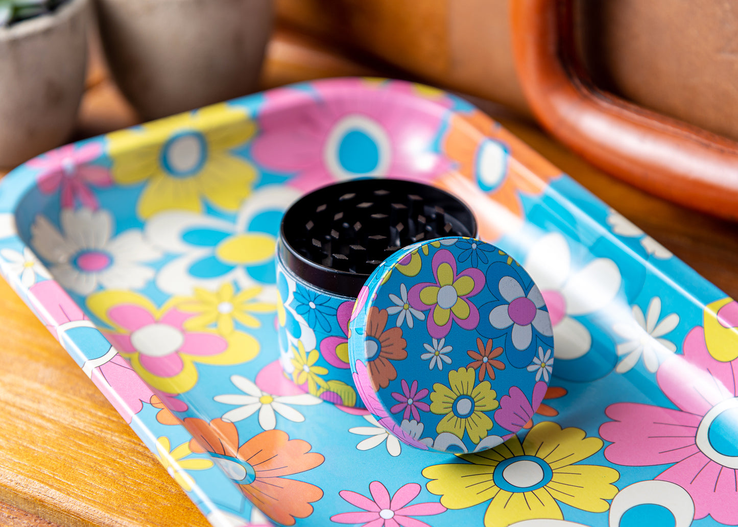 Retro Flowers | Burrito Tray & Cheese Shredder Bundle Gift Set